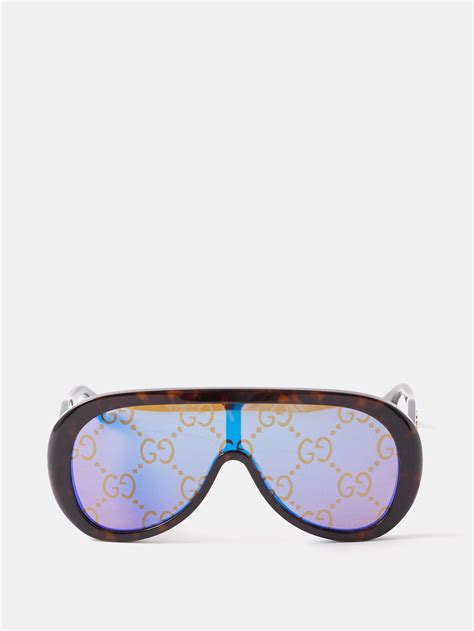 gucci aviator red white and blue|Gucci oversized acetate aviator sunglasses.